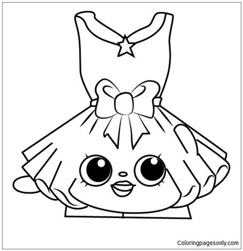 shopkins dress girl coloring page  coloring pages