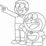 Nobita Doraemon Pages Coloring Colouring Easy Drawings Drawing Cartoon sketch template