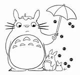 Totoro Pages Coloring Kids sketch template