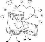 Peanut Butter Coloring Getdrawings sketch template