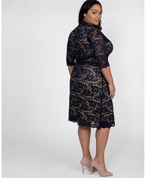 kiyonna women s plus size scalloped boudoir lace dress and reviews