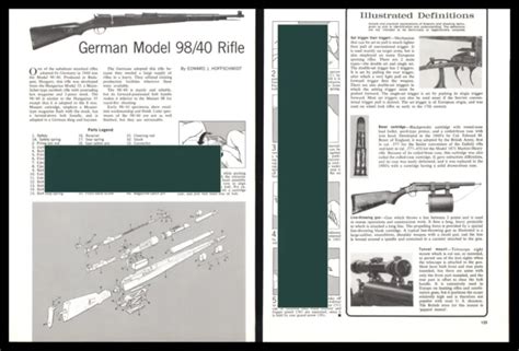 german model  rifle exploded view parts list  page assembly article  picclick
