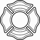 Fire Maltese Cross Firefighter Shield Fireman Coloring Badge Pages Template Decal Clip Rescue Department Decals Clipart Vinyl Transparent Cliparts Colouring sketch template