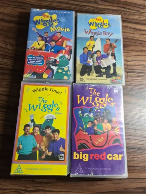 vintage wiggles vhs tapes abc kids original cast bulk lot