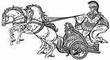 Chariot Streitwagen Horse Biga Zwart Warrior Guerra Romana Strijdwagen Romeinse Oorlog Chariots Stockillustratie Gladiatori Helmet Romanische Weiß Silhouetten Wagen Paarden sketch template