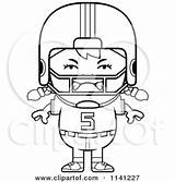 Football Player Girl Clipart Angry Coloring Cartoon Vector Thoman Cory Outlined Royalty Childrens 2021 sketch template