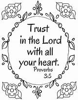 Coloring Trust Lord Pages Proverbs Sheet Kids Color Bible Christian Heart God Printable Template Wise Words Pdf Camp Ot sketch template