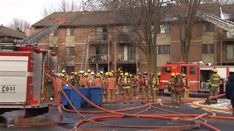 people homeless  fire rips  nuns island apartment