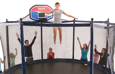 jumpsport elite proflex trampoline basketball set   stock bergfeld recreation