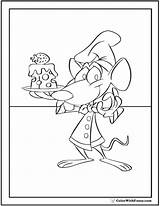 Mouse Coloring Pages Cheese Color Fancy Kids Print sketch template