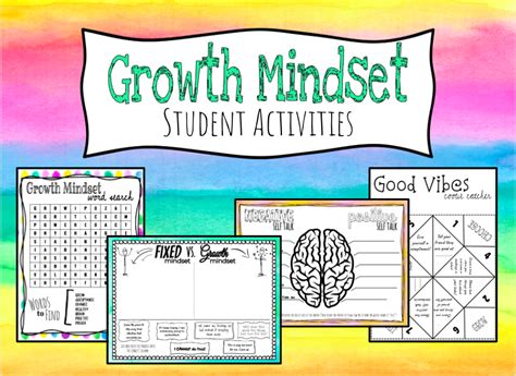 growth mindset student activities student growth mindset growth