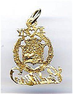 cadillac car emblem  gold pendant  charm