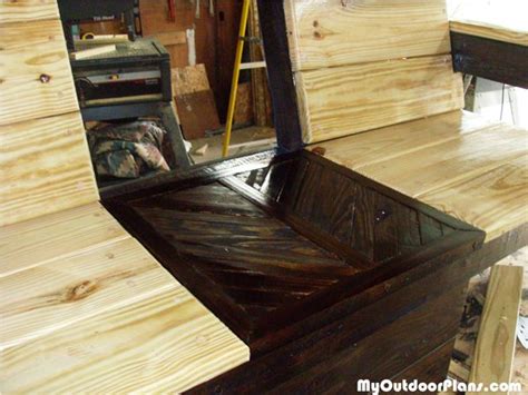diy double chair bench  cooler myoutdoorplans