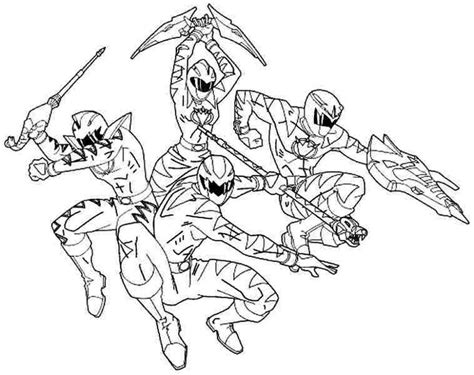 mighty morphin power rangers coloring pages  getcoloringscom