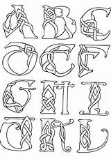 Celtic Letters Alphabet Letter Designs Knot Symbols Printable Irish Patterns Knots Clipart Lettering Border Collection Numbers Bubble Tattoo Bing Set sketch template