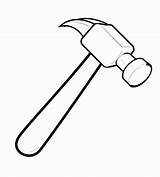 Tools Coloring Pages Colouring Construction Hammer Clipart Template Ferramentas sketch template