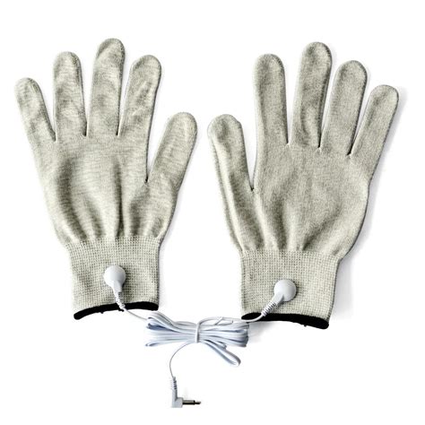 1 Pair Conductive Fiber Electrode Gloves Massage Tens Gloves With Jack