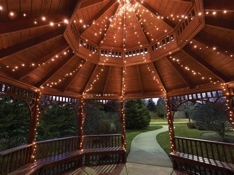 homes gardens outdoor micro led canopy light set walmartcom walmartcom