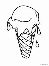Ice Cream Zmrzlina Coloring Cone Omalovánka Sheet Omalovanka Dripping Cz Creative Si Omalovánky Gif Pages sketch template