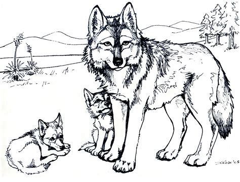 slashcasual wolf coloring pages