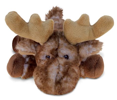 brown lying moose super soft plush dollibu