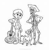 Coco Coloring Pages Movie Drawings sketch template