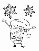 Christmas Coloring Pages Spongebob Bob Holiday Sponge Sheets Holidays sketch template