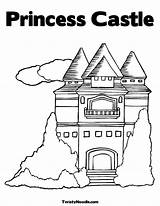 Castle Coloring Bounce Template Princess Pages sketch template