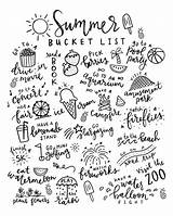 Summer Bucket List Coloring Printable Clipart Pages Lists Fun Pineapple Paper Clipground Choose Board sketch template