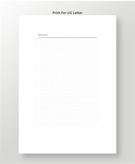 dotted bullet journal printable bujo paper dot grid paper etsy