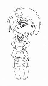 Emo Girl Anime Drawing Getdrawings sketch template