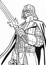 Vader Darth Coloring Wars Star Light Saber Terrifying Pages Print sketch template