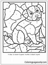 Color Number Pages Puppy Coloring sketch template