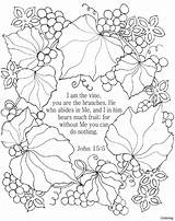 Coloring Vine Pages Bible Adults Am Flower Christian Vines John Color Verse Nkjv Sheets Religious Adult Scripture Story Printable Kids sketch template