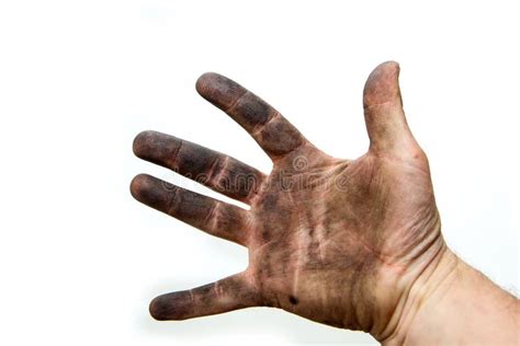 picture  dirty hands   man stock image image  service