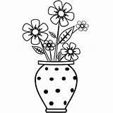 Pot Coloring Flower Pages Printable Getcolorings Print Color Pots sketch template