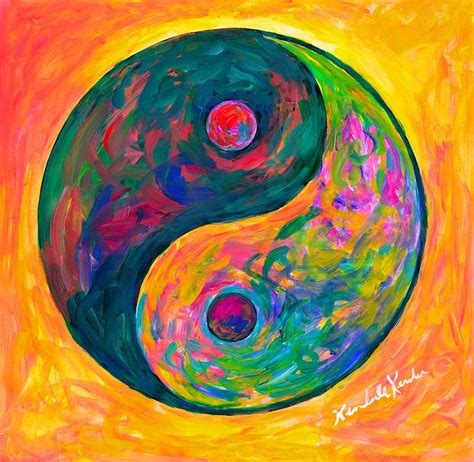 Yin Yang Flow Painting By Kendall Kessler