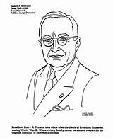 Truman Harry Coloring Printables Pages Usa President Presidents Go Print Next Back sketch template
