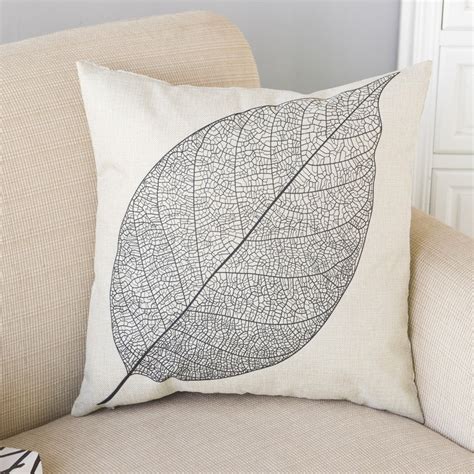 home and garden home décor black beige letter word geometric linen pillow