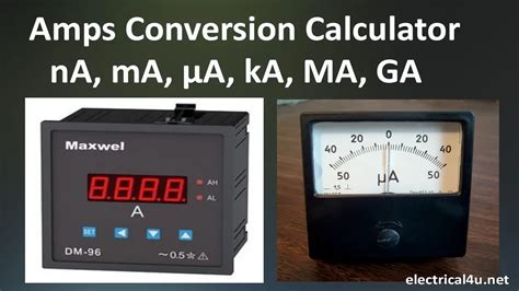 amps conversion electricalu