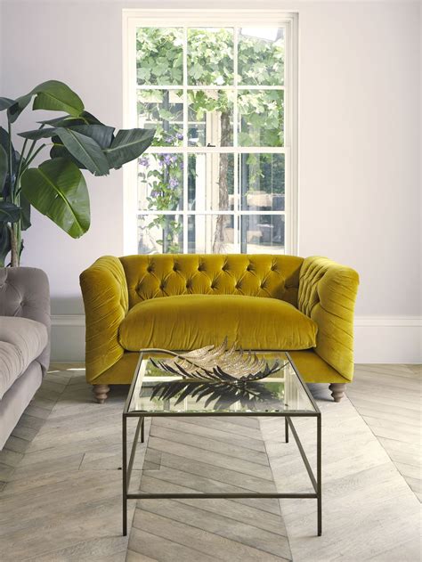 loveseats  snuggle   small living room sofa design yellow sofa