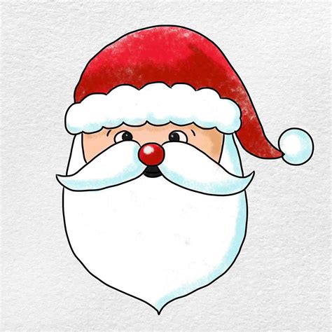 draw  santa face helloartsy