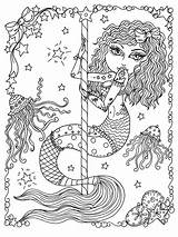 Pages Coloring Deborah Muller Mermaid Choose Board Chubbymermaid Adult sketch template