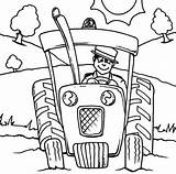 Tractor Plowing sketch template