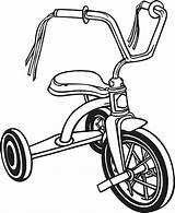 Tricycle Clip Vector Illustrations Illustration sketch template