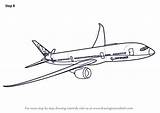 Boeing 787 Draw Drawing Step Drawings Airplanes Airplane Tutorials Tutorial Drawingtutorials101 Choose Board sketch template