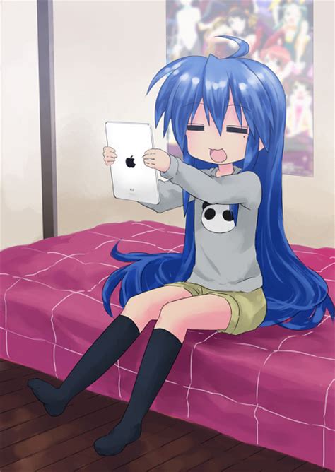 anime anime girl cute ipad izumi konata konata image 79521 on