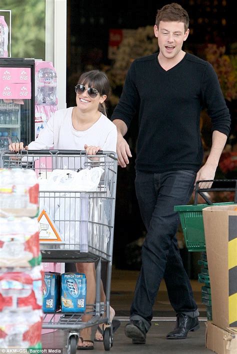 Lea Michele And Cory Monteith Smile Their Way Through The Supermarket