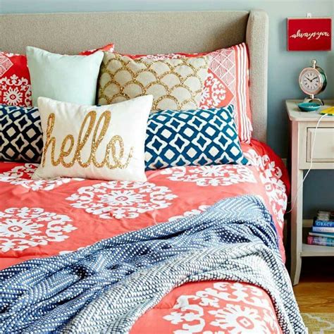 Best 25 Navy And Coral Bedding Ideas On Pinterest Coral