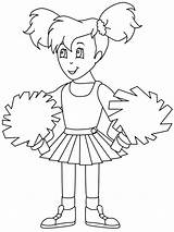 Coloring Pages Cheerleading Uniform Print Cheer Sports Cheerleaders School Cheerleader Printable Basketball Color Kids Stunts Colouring Football Book Pag Getcolorings sketch template
